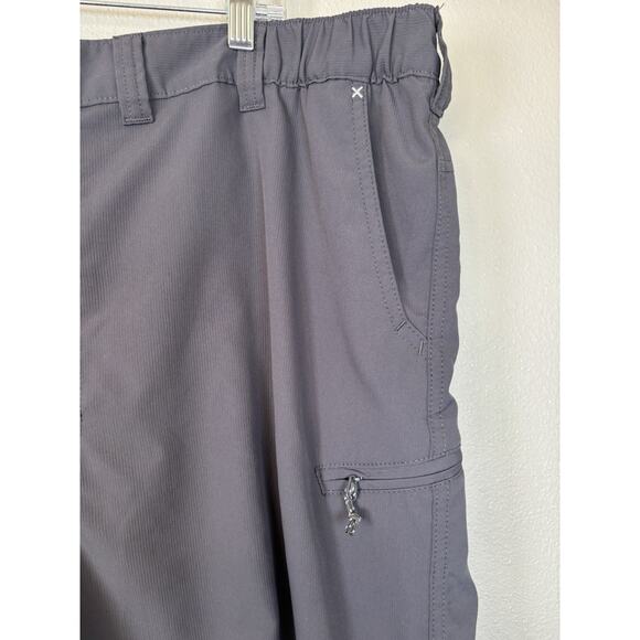 Mens Wrangler Shorts Size 44 Gray Zip Pockets 100% Polyester Logo - Picture 3 of 8